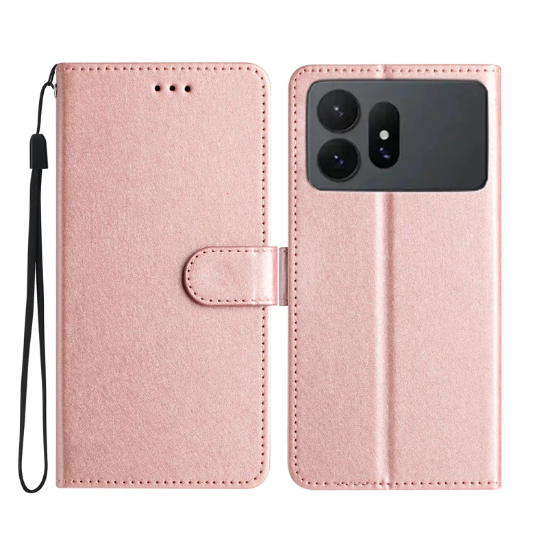For Samsung Galaxy S27 Ultra Wallet Case Leather Folio Phone Cover Magnetic Clasp - Rose Gold - 1