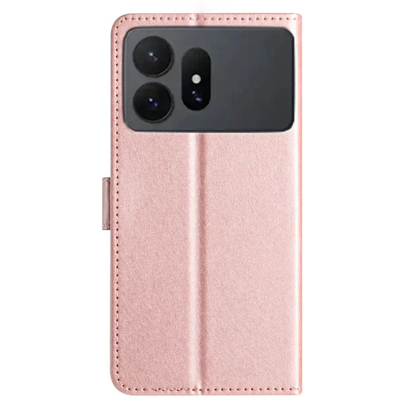 For Samsung Galaxy S27 Ultra Wallet Case Leather Folio Phone Cover Magnetic Clasp - Rose Gold - 2
