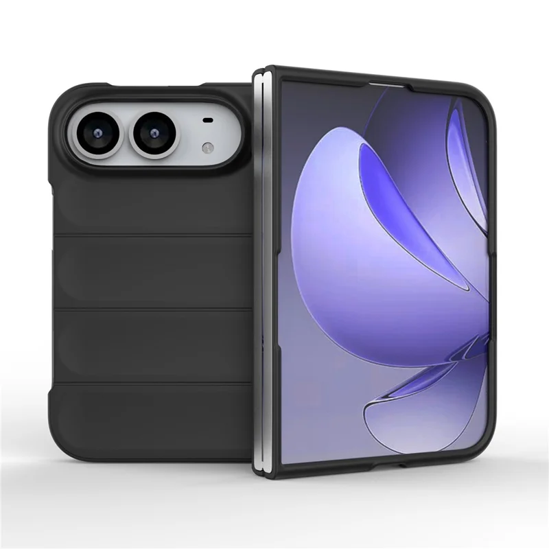 Etui na iPhone Fold, odporno na upadki, miękkie z TPU, wytrzymała tylna obudowa - Czarny