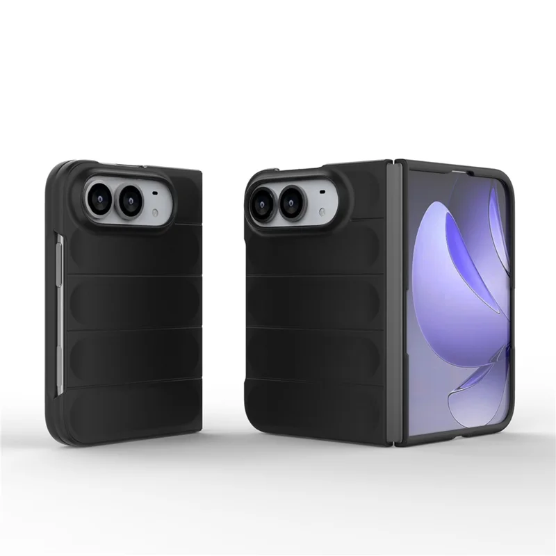 Etui na iPhone Fold, odporno na upadki, miękkie z TPU, wytrzymała tylna obudowa - Czarny