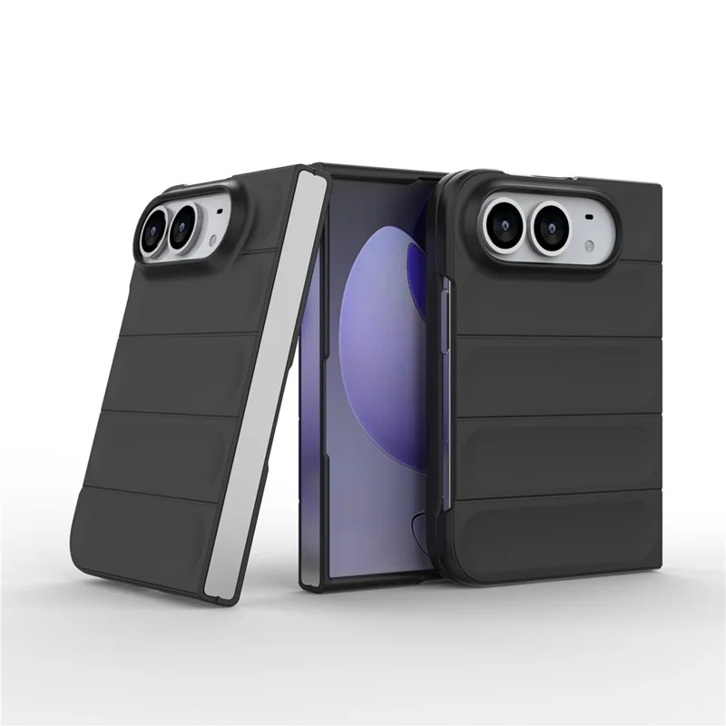 Etui na iPhone Fold, odporno na upadki, miękkie z TPU, wytrzymała tylna obudowa - Czarny