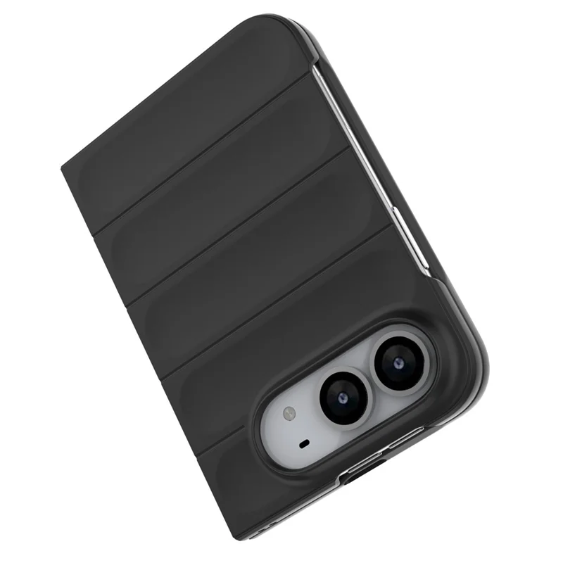 Etui na iPhone Fold, odporno na upadki, miękkie z TPU, wytrzymała tylna obudowa - Czarny