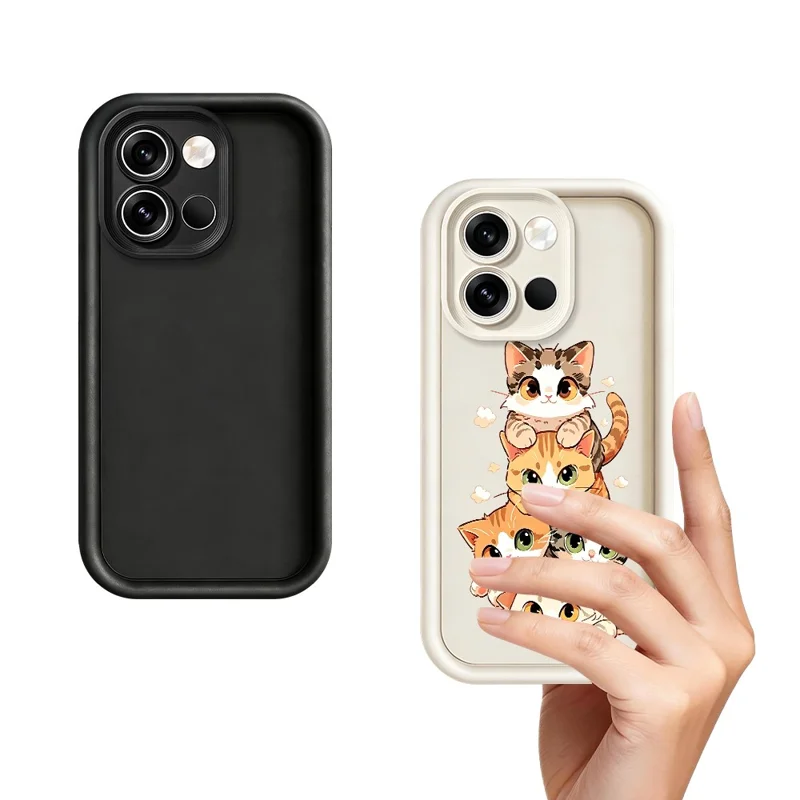 TPU-hoesje voor OnePlus Nord 6 5G met Cat Stack-design Patroon, rubberachtige anti-slip telefoonhoes - Wit