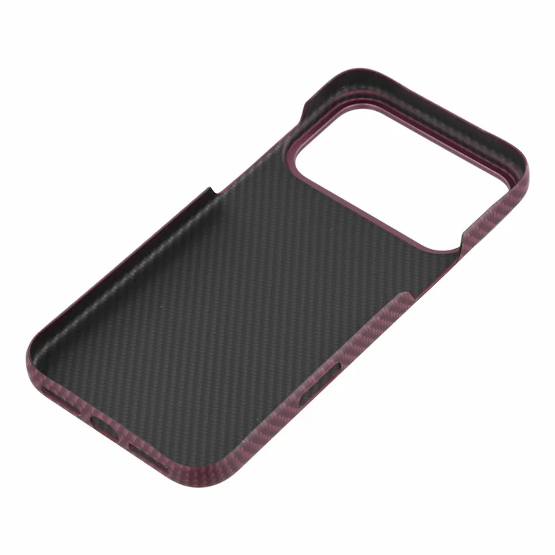 X-LEVEL for iPhone 18 Pro Max / 17 Pro Max Case Carbon Fiber Texture Hard PC Phone Cover Anti Shock - Cherry Red
