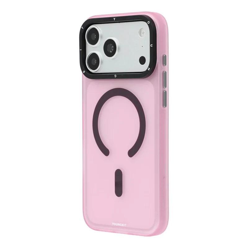 YOUNGKIT for iPhone 18 Pro Max / 17 Pro Max Magnetic Case PET TPU Matte Phone Cover - Cherry Red