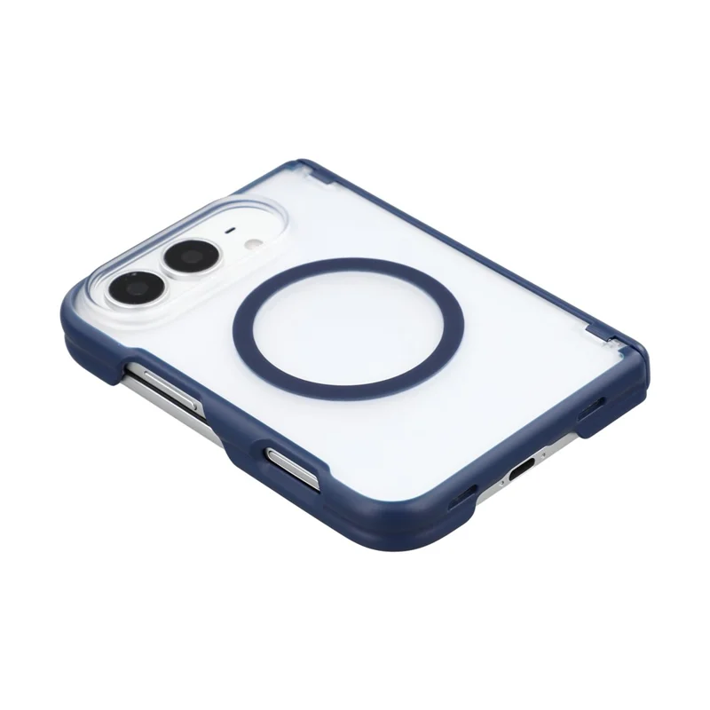 JAUCASE for iPhone Duo Magnetic Case Matte Texture Anti-slip PC + TPU Phone Protective Cover - Blue
