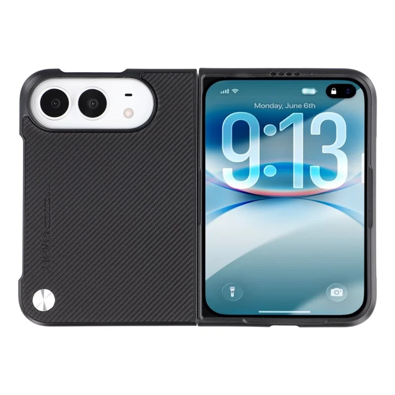 X-LEVEL for iPhone Duo Case Carbon Fiber Texture PU Leather + PC Phone Cover - Black
