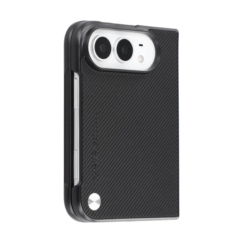 X-LEVEL for iPhone Duo Case Carbon Fiber Texture PU Leather + PC Phone Cover - Black