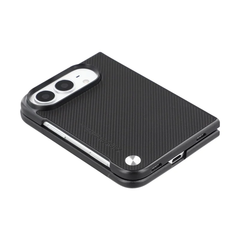 X-LEVEL for iPhone Duo Case Carbon Fiber Texture PU Leather + PC Phone Cover - Black