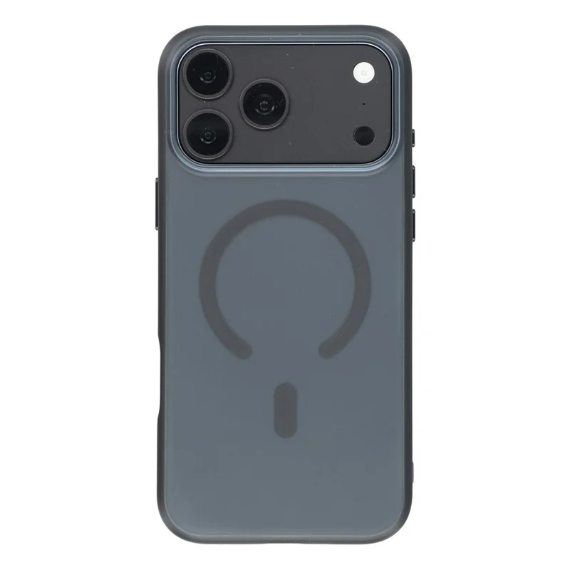 X-LEVEL for iPhone 18 Pro Max / 17 Pro Max Magnetic Case PC + TPU Shockproof Frosted Phone Cover - Transparent Black