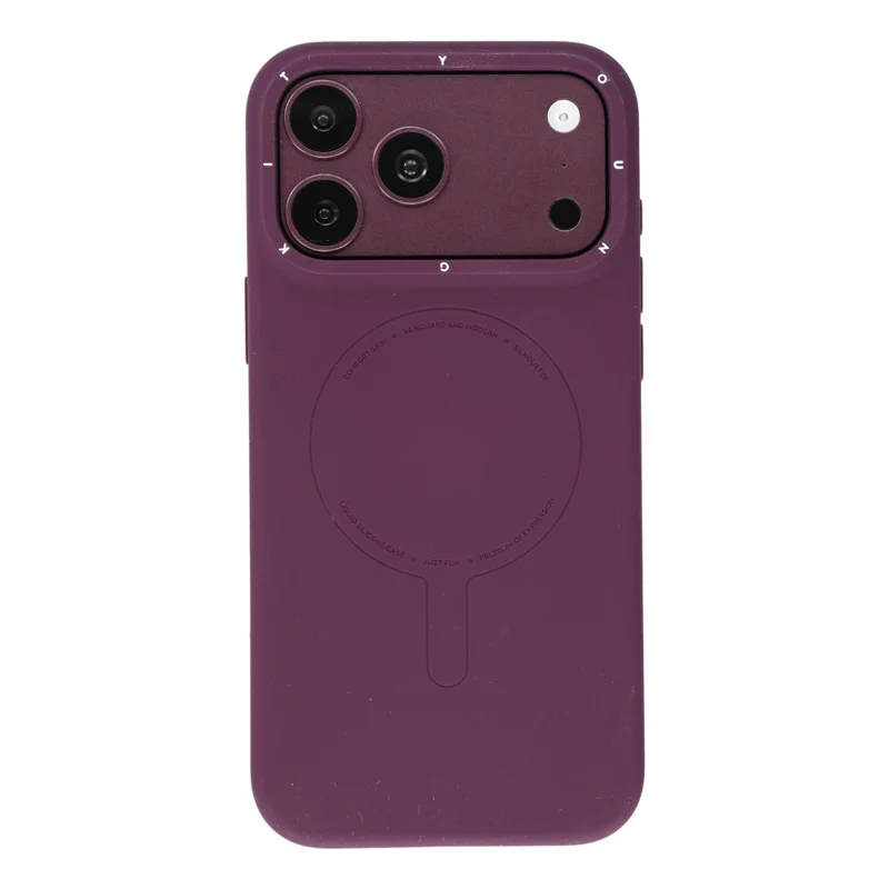 YOUNGKIT Morandi-serie til iPhone 18 Pro / 17 Pro Magnetisk hylster i flydende silikone og PC - Kirsebær rød
