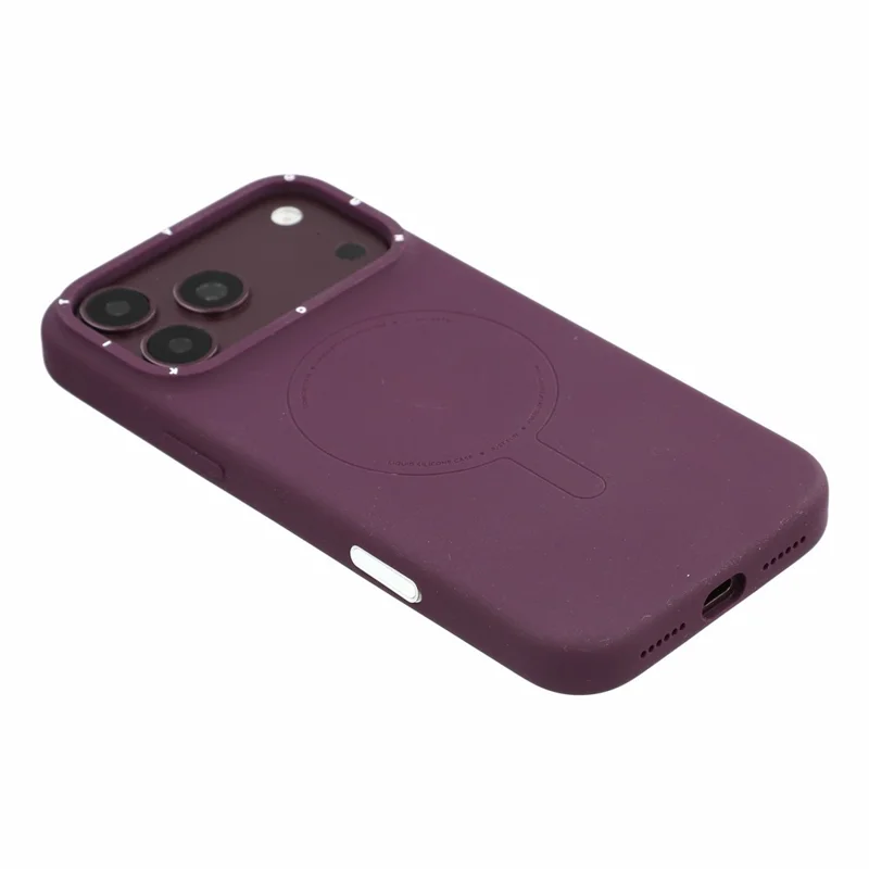 YOUNGKIT Morandi-serie til iPhone 18 Pro / 17 Pro Magnetisk hylster i flydende silikone og PC - Kirsebær rød