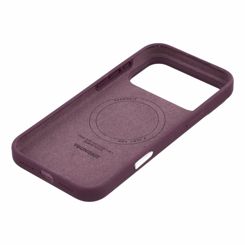 YOUNGKIT Morandi-serie til iPhone 18 Pro / 17 Pro Magnetisk hylster i flydende silikone og PC - Kirsebær rød