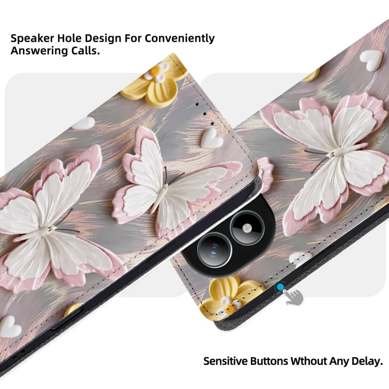 For Xiaomi Redmi Note 15 Pro+ 5G (Global) / Poco M8 Pro 5G Case Pattern Printed Magnetic Closure PU Leather Wallet Phone Cover - QMFD0005