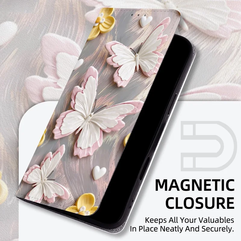 For iPhone 18 Pro / 17 Pro Case Pattern Printed Magnetic Closure PU Leather Wallet Phone Cover - QMFD0005