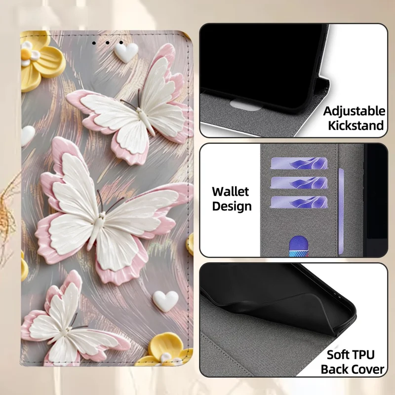 For iPhone 18 Pro / 17 Pro Case Pattern Printed Magnetic Closure PU Leather Wallet Phone Cover - QMFD0005