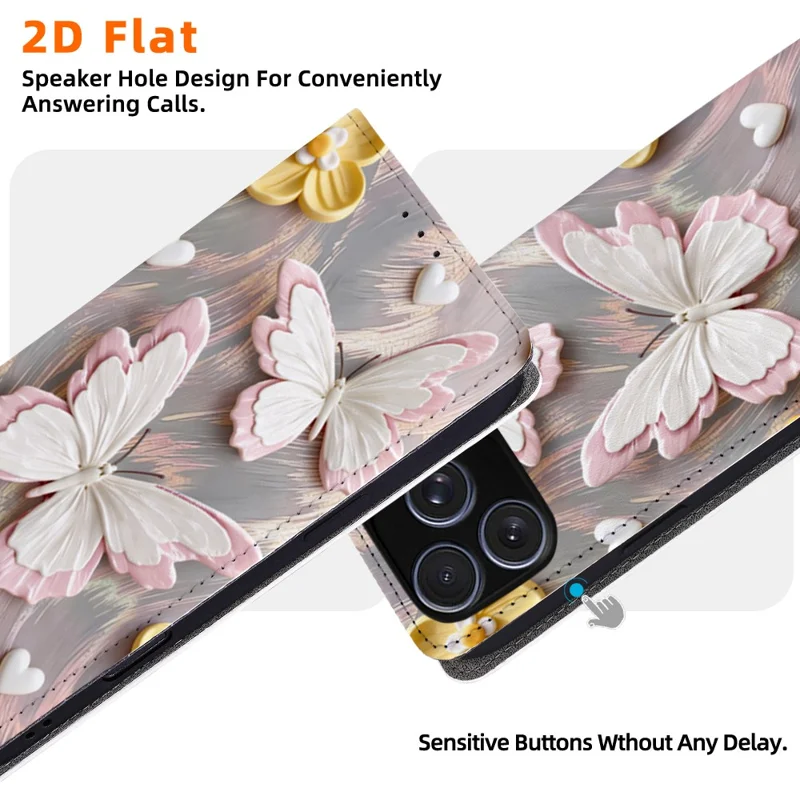 For iPhone 18 Pro / 17 Pro Case Pattern Printed Magnetic Closure PU Leather Wallet Phone Cover - QMFD0005