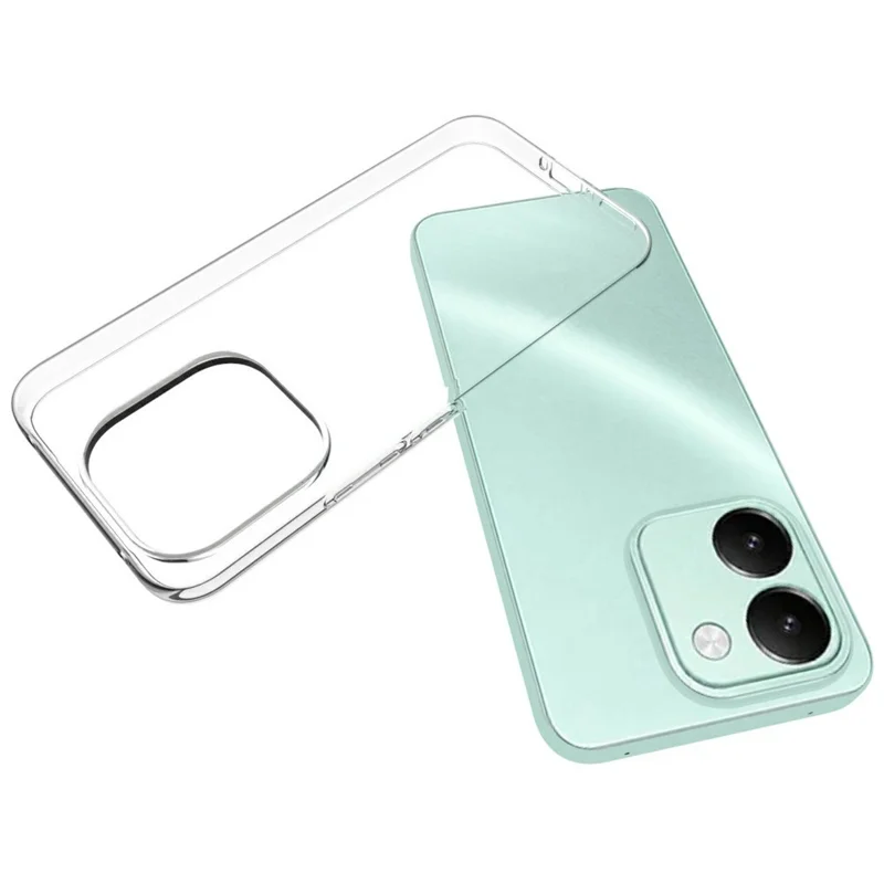 For vivo V80 Lite 5G Case Watermark Resistant TPU Phone Back Cover - Transparent
