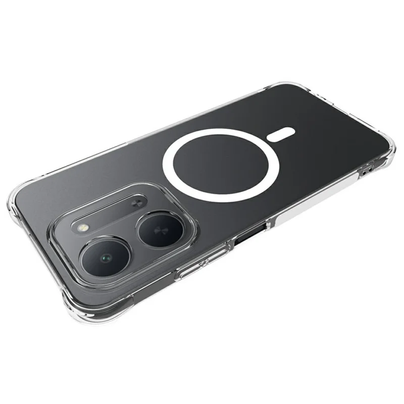 For Xiaomi Redmi 17C 5G Magnetic Case TPU Anti-drop Phone Back Cover - Transparent