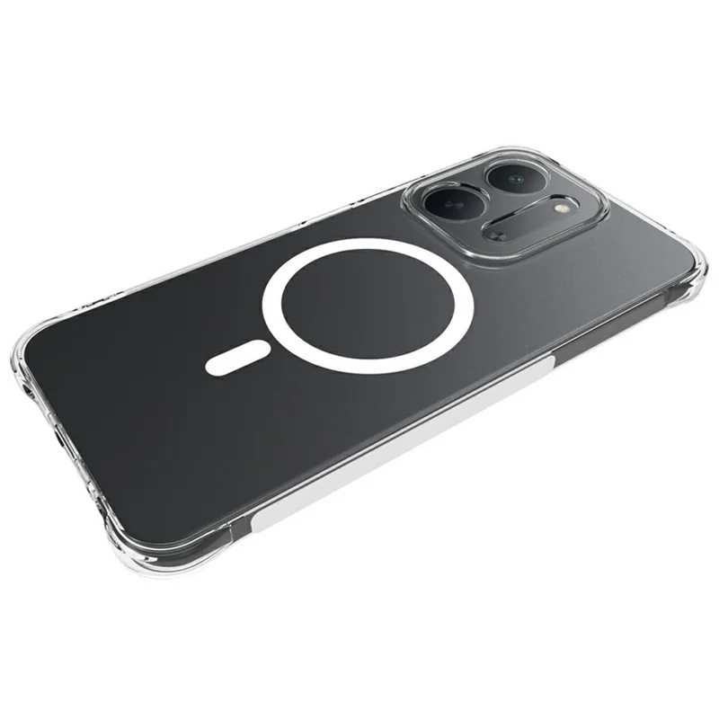 For Xiaomi Redmi 17C 5G Magnetic Case TPU Anti-drop Phone Back Cover - Transparent