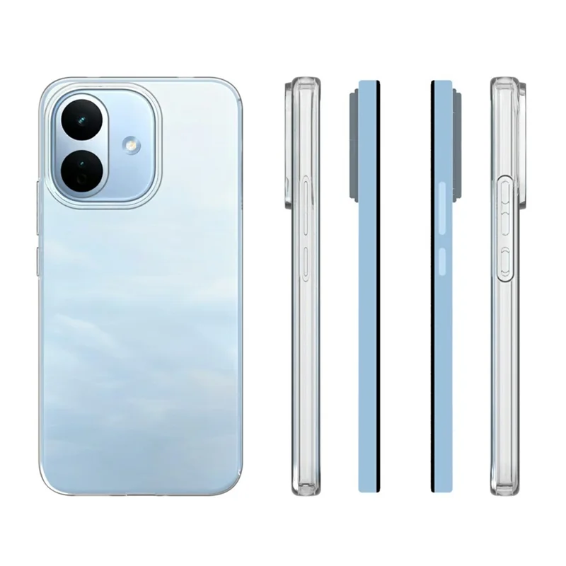 For Xiaomi Redmi Note 17 Pro 5G Case Watermark Resistant TPU Phone Back Cover - Transparent