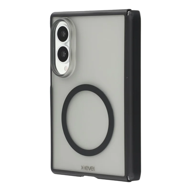 X-LEVEL per Samsung Galaxy Z Fold8 Custodia Magnetica con Protezione Cerniera in PC + TPU per Telefono Piegevole - Nero Trasparente