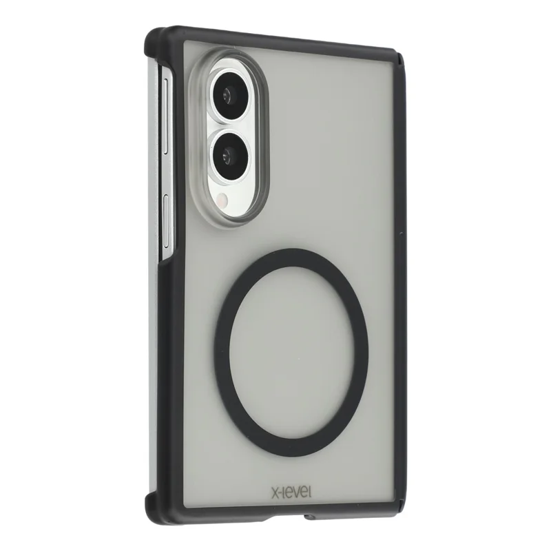 X-LEVEL per Samsung Galaxy Z Fold8 Custodia Magnetica con Protezione Cerniera in PC + TPU per Telefono Piegevole - Nero Trasparente