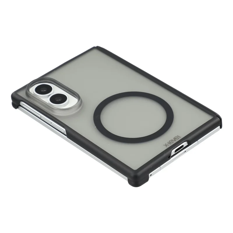 X-LEVEL per Samsung Galaxy Z Fold8 Custodia Magnetica con Protezione Cerniera in PC + TPU per Telefono Piegevole - Nero Trasparente