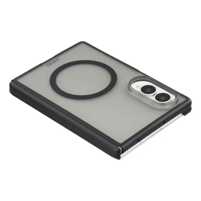 X-LEVEL per Samsung Galaxy Z Fold8 Custodia Magnetica con Protezione Cerniera in PC + TPU per Telefono Piegevole - Nero Trasparente