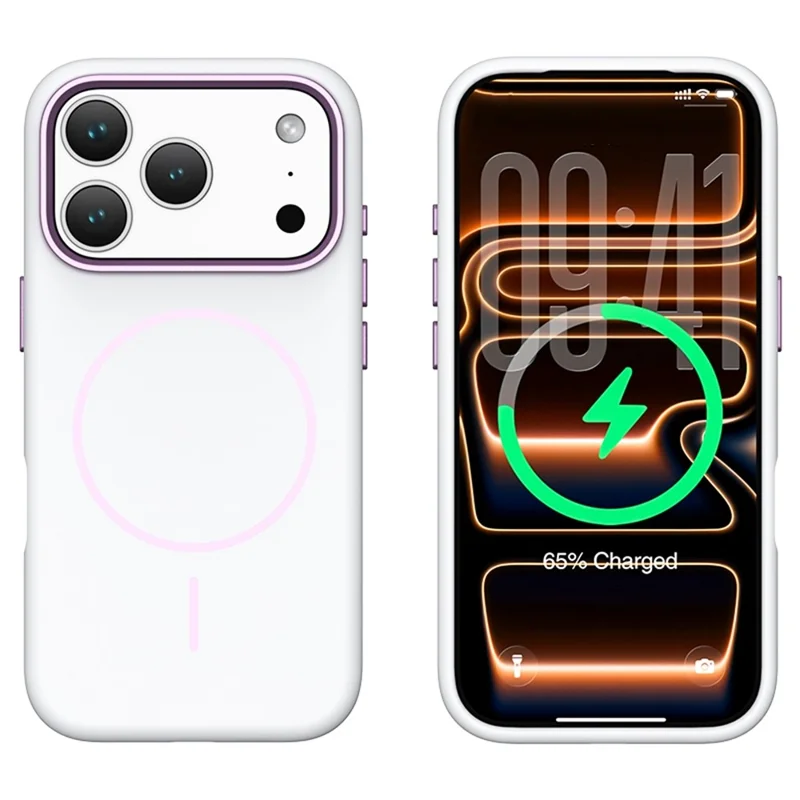 COCOBIT For iPhone 17 Pro Magnetic Case Shockproof Silicone Phone Cover - Purple