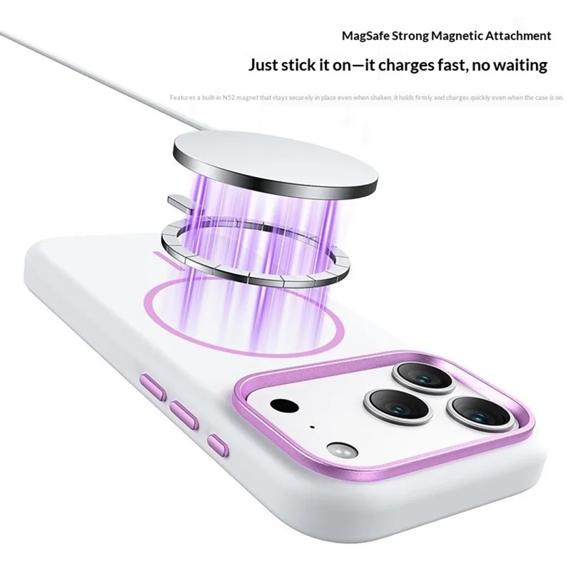 COCOBIT For iPhone 17 Pro Magnetic Case Shockproof Silicone Phone Cover - Purple
