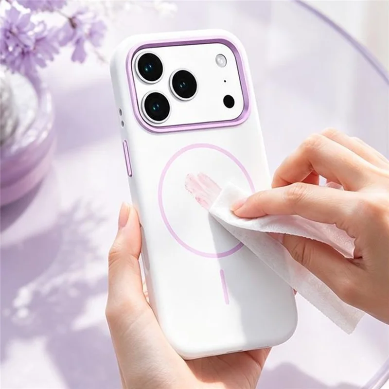 COCOBIT For iPhone 17 Pro Magnetic Case Shockproof Silicone Phone Cover - Purple
