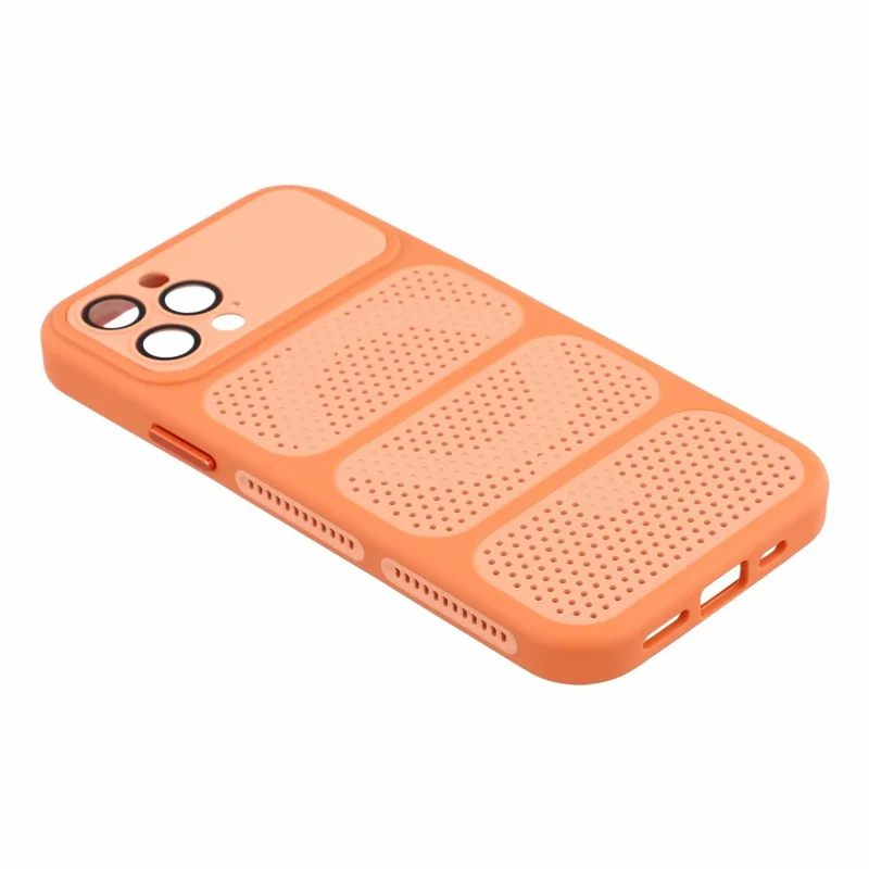 Für iPhone 12 Pro Hülle kompatibel mit MagSafe Dreifach belüftete Kühlung PC+TPU Handyhülle - Orange