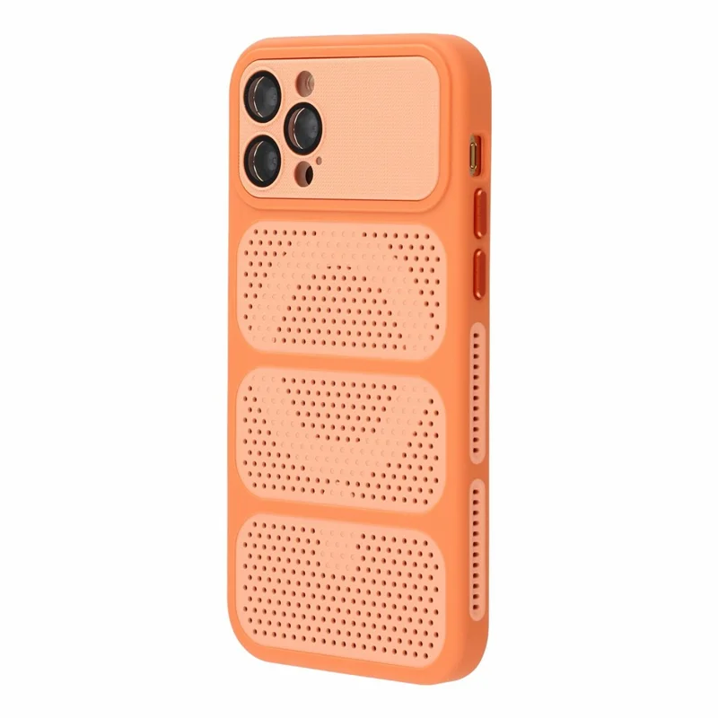 For iPhone 12 Pro Max Case Compatible with MagSafe Triple Vented Cooling PC+TPU Phone Cover - Orange
