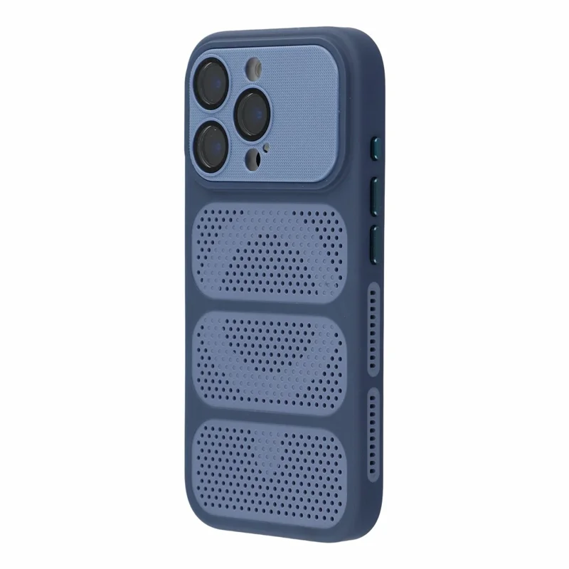 For iPhone 16 Pro Max Case Compatible with MagSafe Triple Vented Cooling PC+TPU Phone Cover - Blue