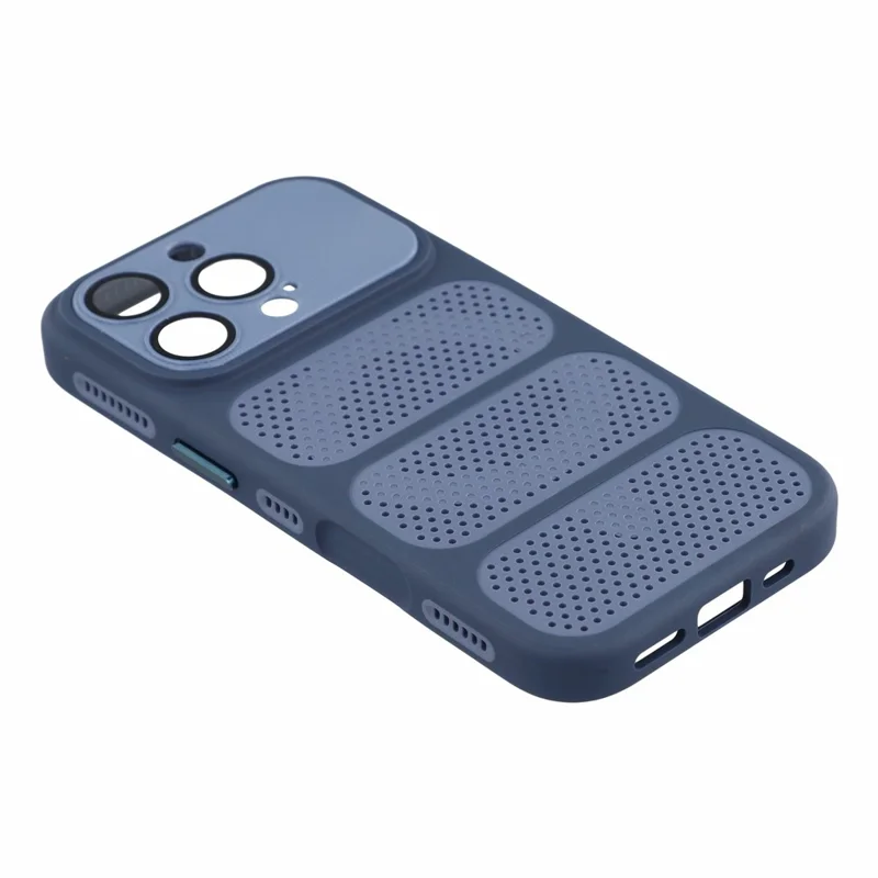 For iPhone 16 Pro Max Case Compatible with MagSafe Triple Vented Cooling PC+TPU Phone Cover - Blue