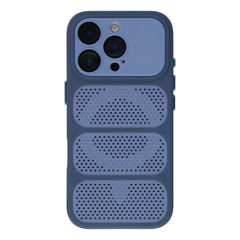 For iPhone 16 Pro Case Compatible with MagSafe Triple Vented Cooling PC+TPU Phone Cover - Blue