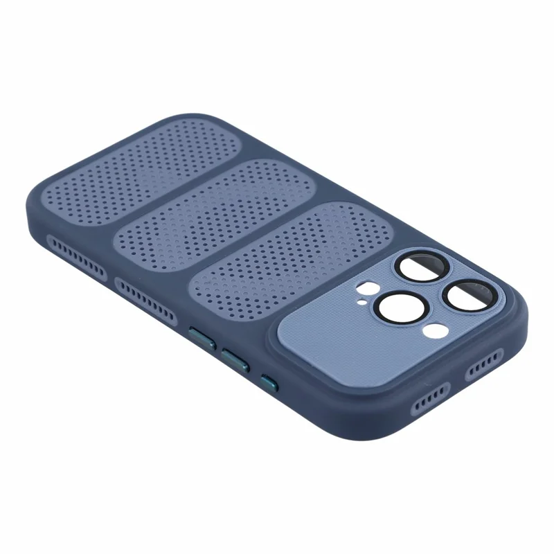 For iPhone 16 Pro Case Compatible with MagSafe Triple Vented Cooling PC+TPU Phone Cover - Blue