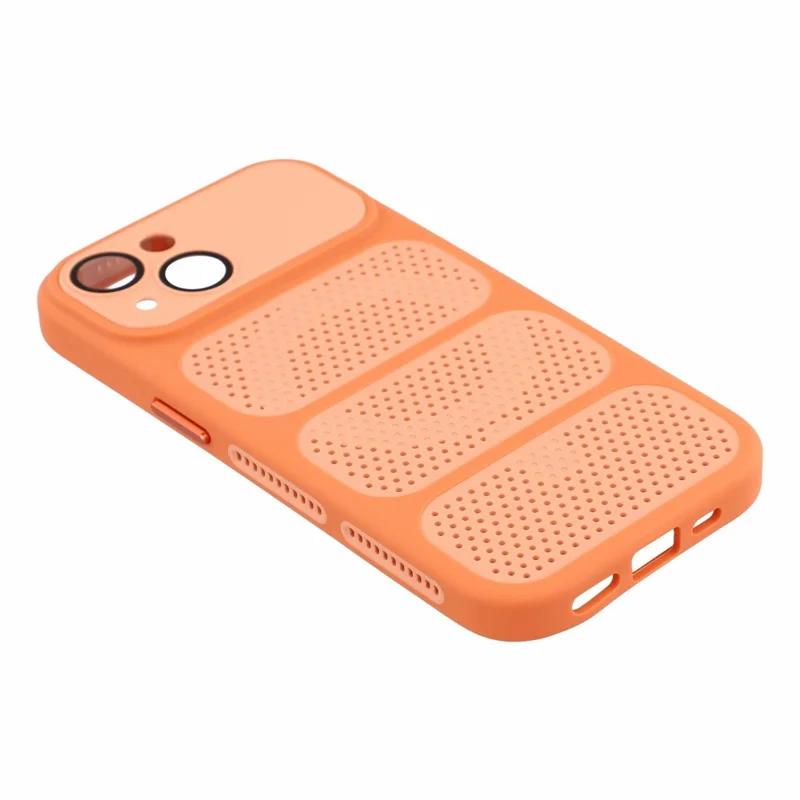For iPhone 14 / 13 Case Compatible with MagSafe Triple Vented Cooling PC+TPU Phone Cover - Orange