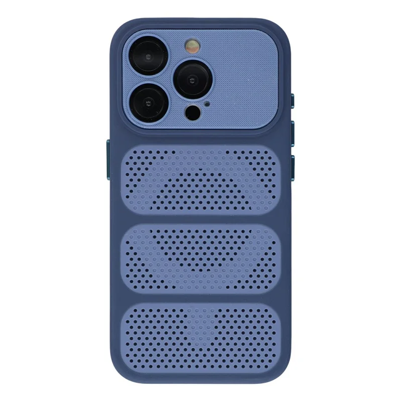 Funda para iPhone 13 Pro Max compatible con MagSafe, carcasa ventilada de refrigeración triple de PC+TPU - Azul