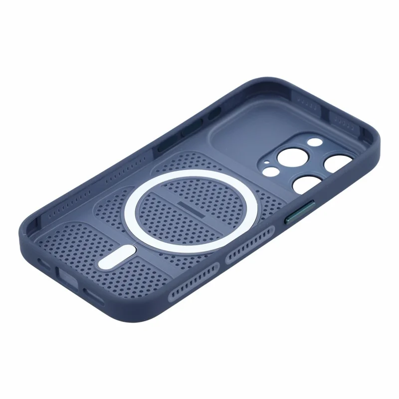 For iPhone 13 Pro Case Compatible with MagSafe Triple Vented Cooling PC+TPU Phone Cover - Blue