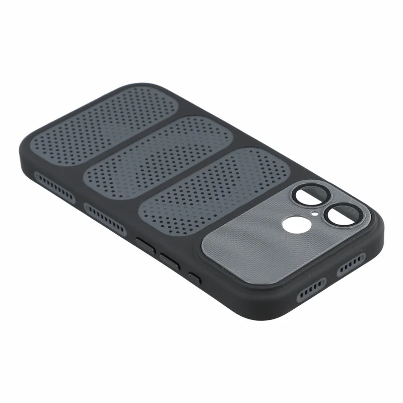 For iPhone 16 Case Compatible with MagSafe Triple Vented Cooling PC+TPU Phone Cover - Black