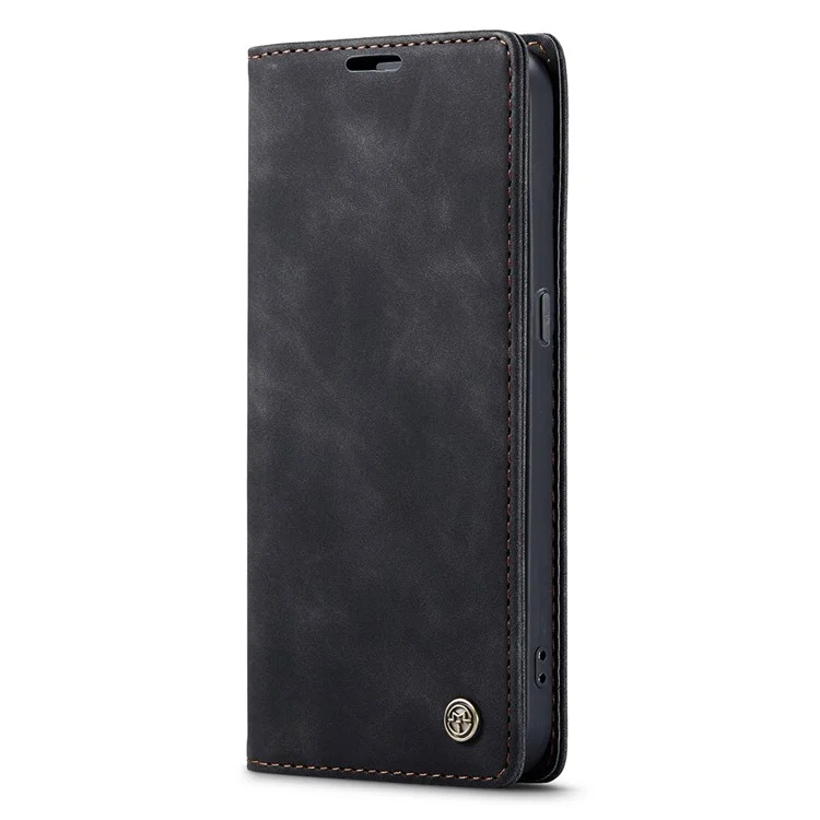 Caseme 013-serie Für Oppo Reno8 Pro 5G (globale Version) PU Leder-drop-proof-hülle Magnetische Automatisch-absorbierte Flip-ständer Brieftasche - Schwarz