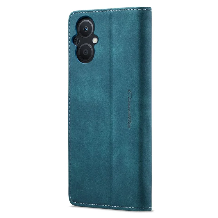 Série Caseme 013 Pour Oppo A96 5G / Reno7 Z 5G (version Globale) // Reno7 Lite 5G (version Globale) / Reno8 Lite 5G (version Globale) / F21 Pro 5G (version Globale) Couverture du Support de Boîtier du Portefeuille en Cuir - Bleu