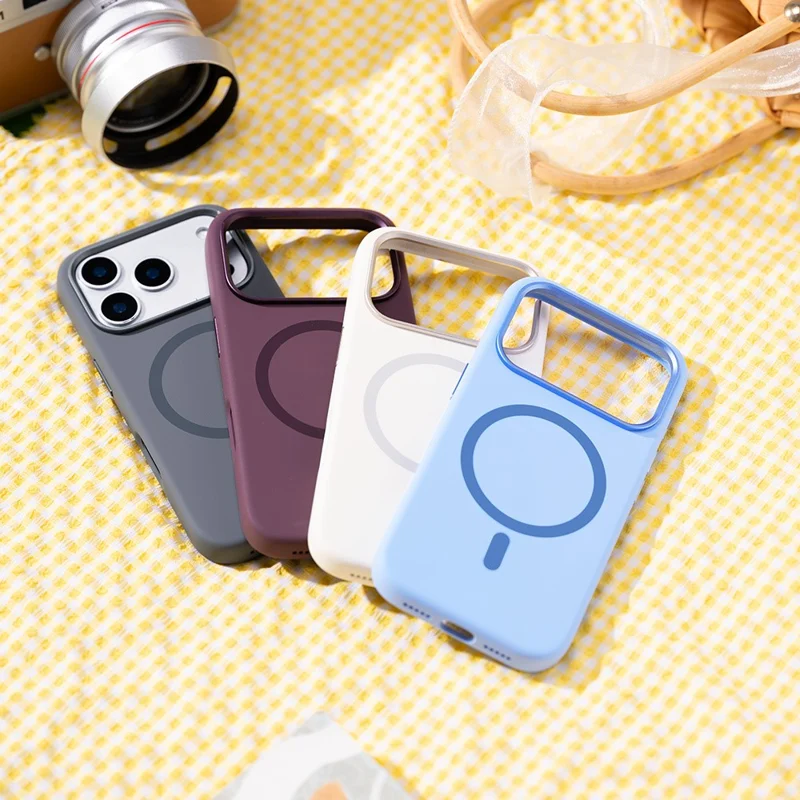 ROCK for iPhone 18 Pro / 17 Pro Magnetic Case Liquid Silicone + Microfiber Lining Soft Protection Phone Cover - Blue