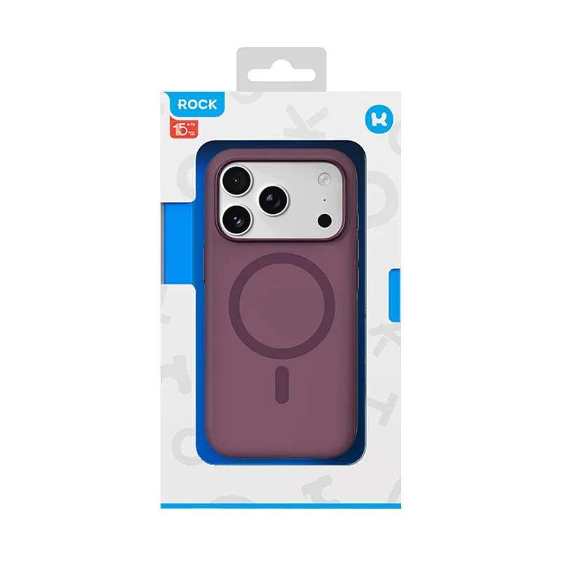 ROCK for iPhone 18 Pro / 17 Pro Magnetic Case Liquid Silicone + Microfiber Lining Soft Protection Phone Cover - Blue