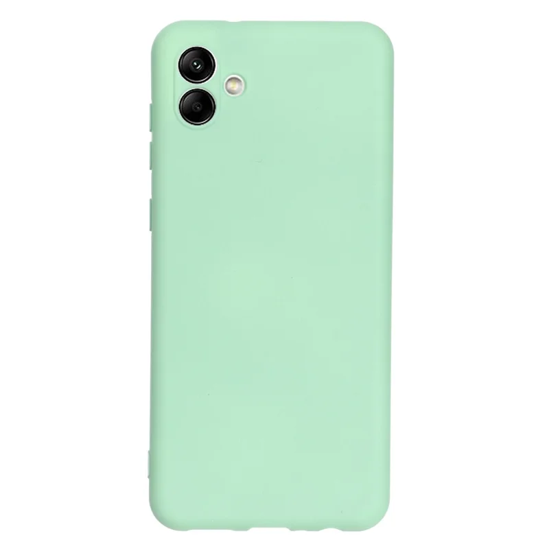 For Samsung Galaxy A04e 4G / F04 4G / M04 4G Soft Silicone Phone Case Anti-scratch Protective Back Cover with Strap - Green