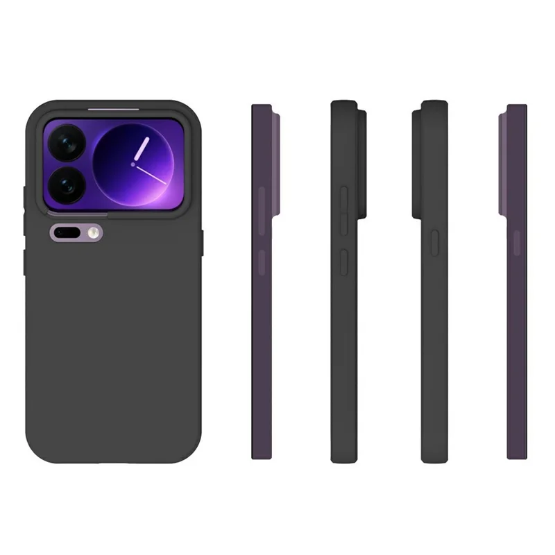 For Xiaomi 18 Pro Case Matte Finish Soft TPU Phone Cover - Black