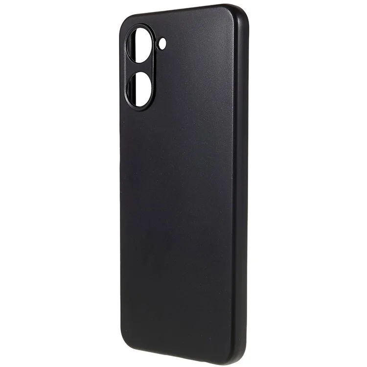Для Realme 10 4G Anti-fingerprint Matte Flexible TPU Case Anti-scratch Mobile Phone Cover - Black