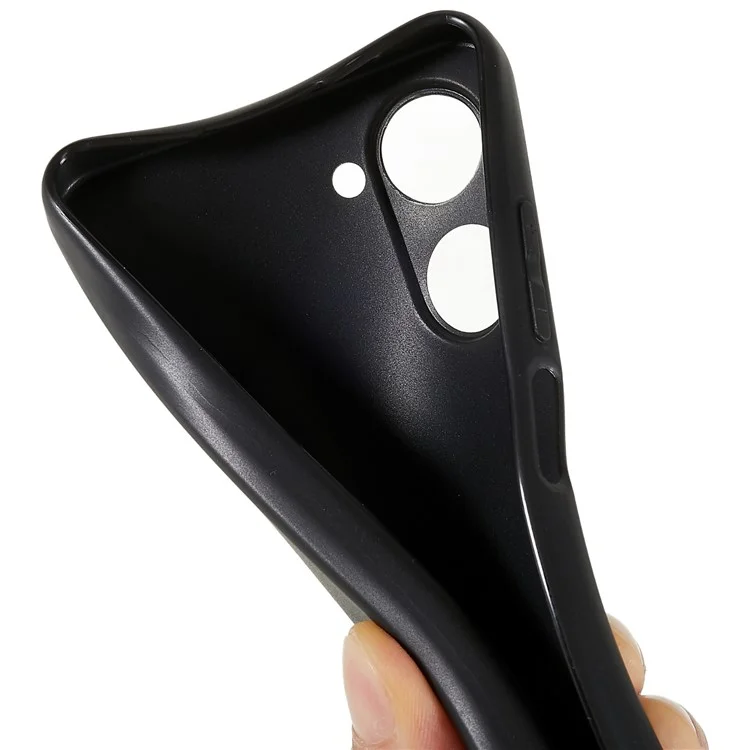 Для Realme 10 4G Anti-fingerprint Matte Flexible TPU Case Anti-scratch Mobile Phone Cover - Black